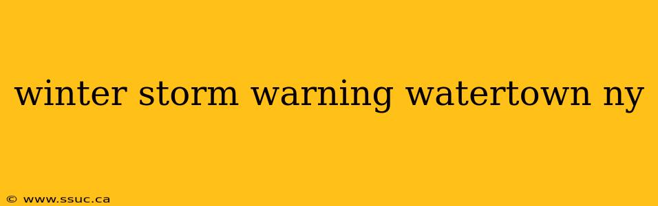 winter storm warning watertown ny