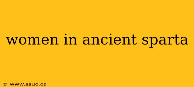 women in ancient sparta